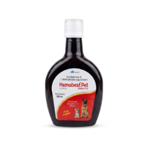 Hemobest Pet Syrup (200ml) – Fortified Iron & L-Methylfolate Supplement for Dogs & Cats