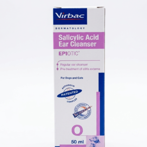 Virbac Epiotic Salicylic Acid Ear Cleanser for Dogs & Cats – 50 ml